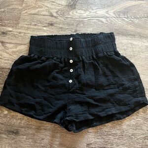 Black High-Waisted Women Shorts